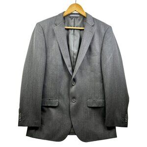 Massarotti Italy Men’s Blazer Jacket 42R Gray Wool Blend Two Button Suit Coat